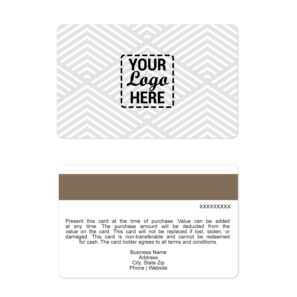 iPOS White Design 'Your Logo' Gift Cards