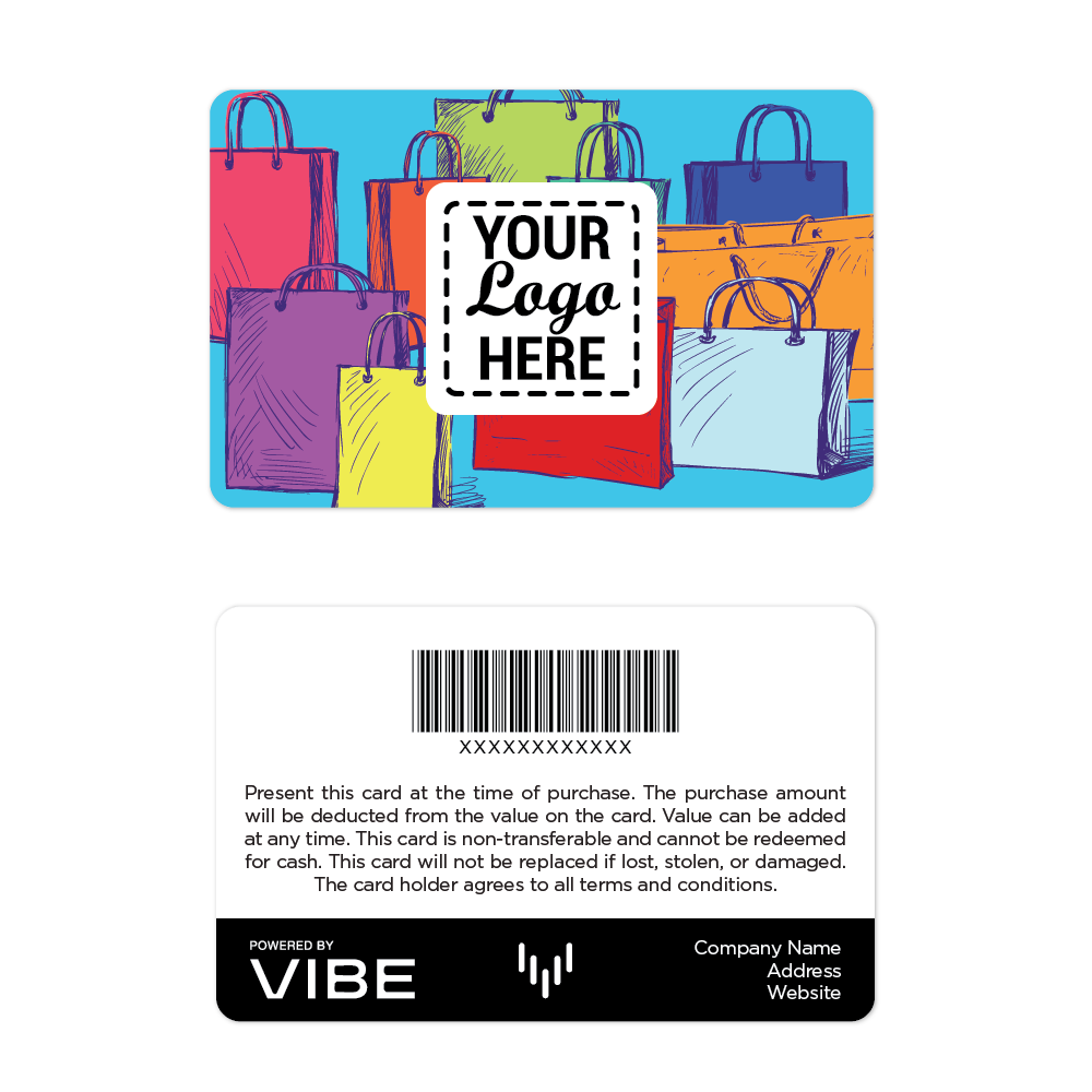 Vibe Rainbow Shopping Bags Gift Cards
