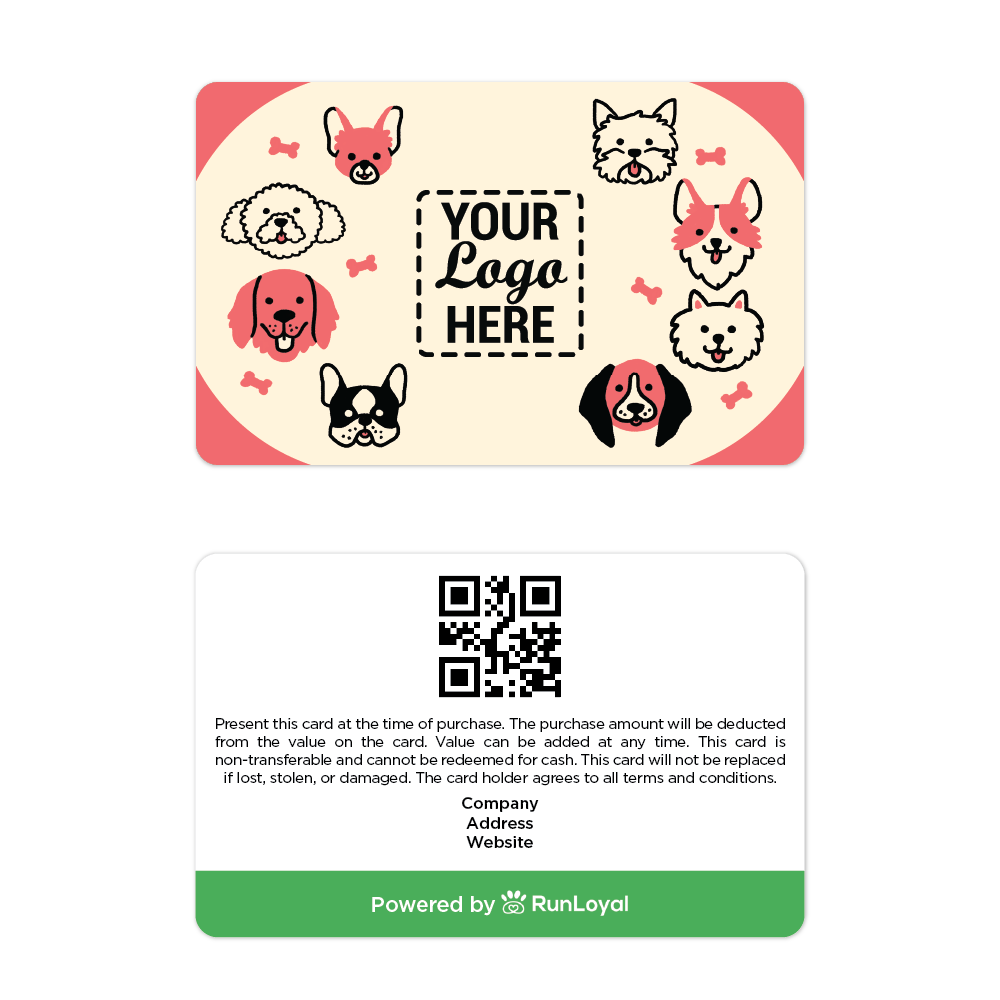 RunLoyal Your Logo Here Gift Cards - Puppies