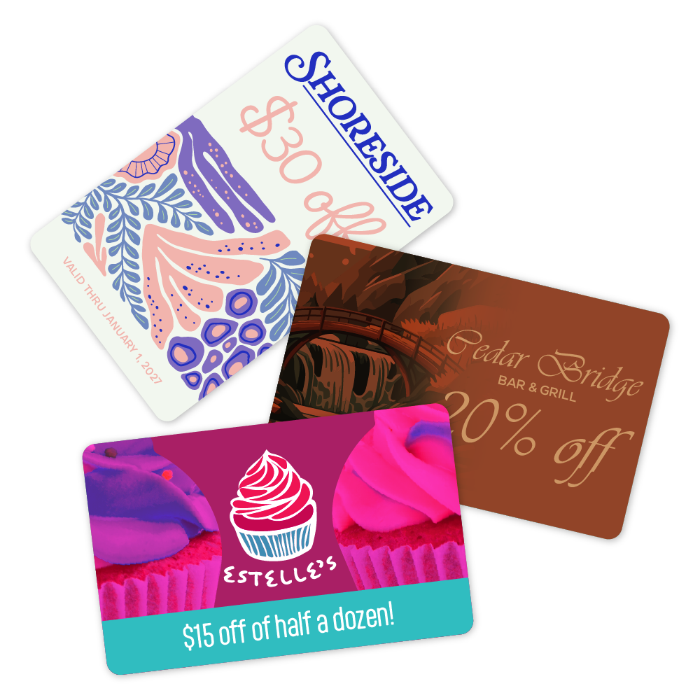 TableNeeds Fully Custom Discount Card Paper