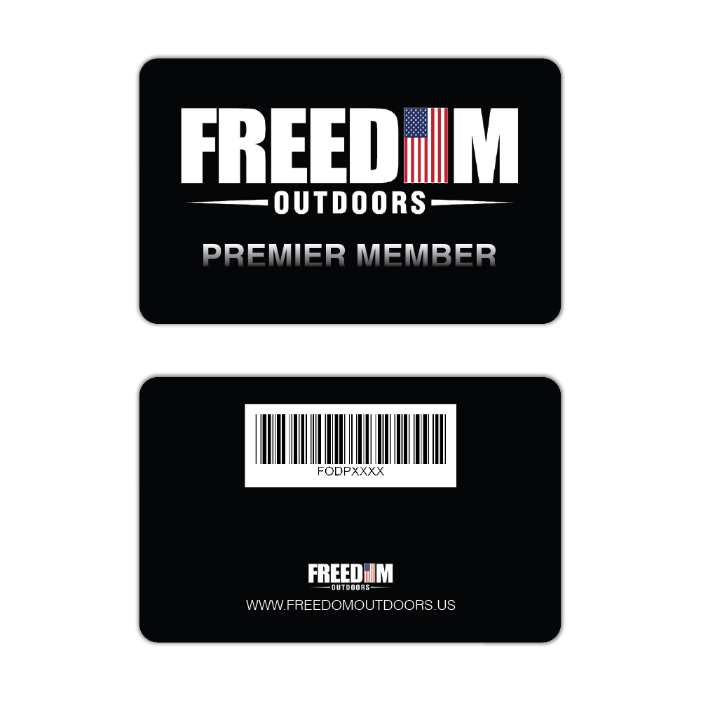 Freedom Outdoors Premier Member Membership Cards