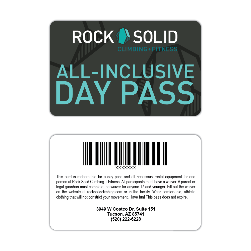 Rock Solid Climbing Rock Solid Gray Day Pass