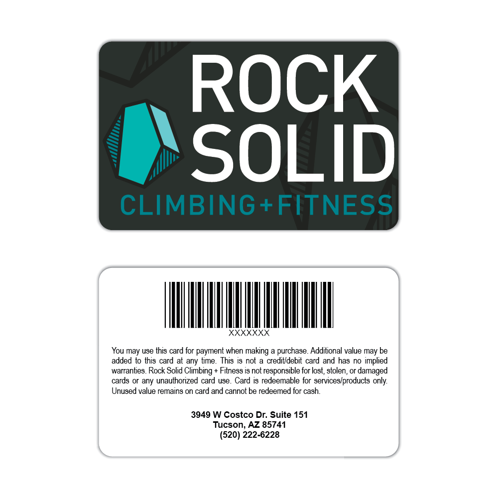 Rock Solid Climbing Rock Solid Gray Stacked Gift Cards