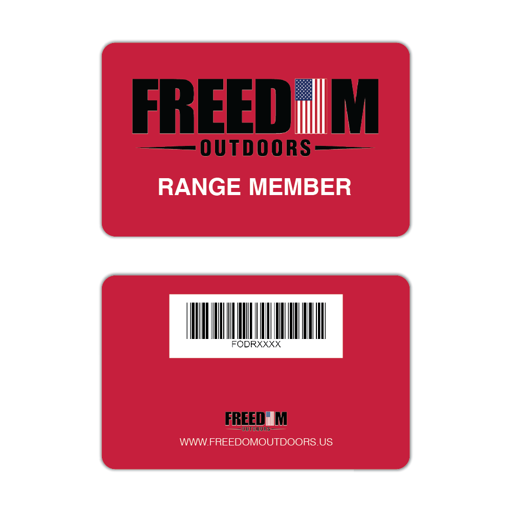 Freedom Outdoors Range Member Membership Cards