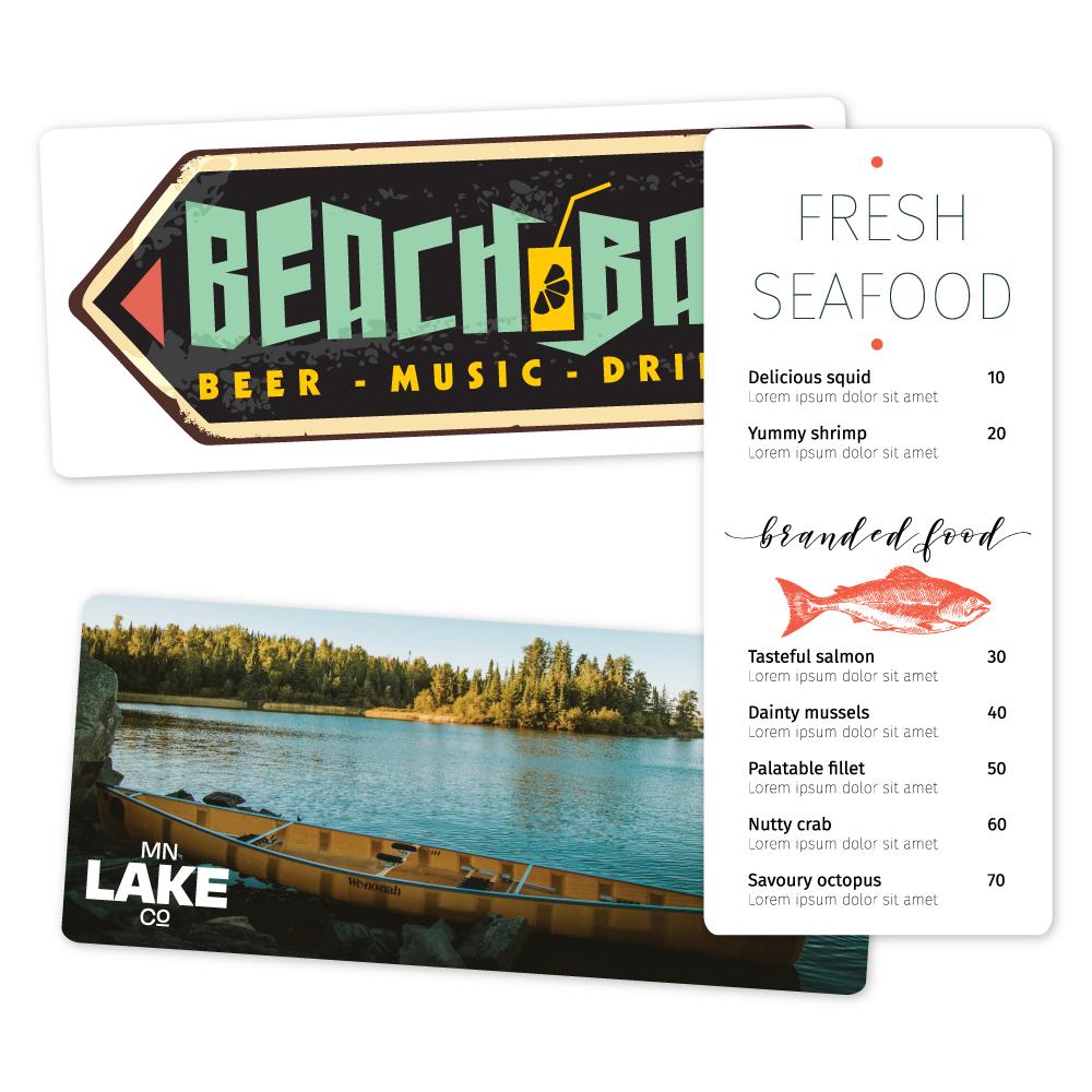 Custom Long Card - 4" x 9.25" Shape