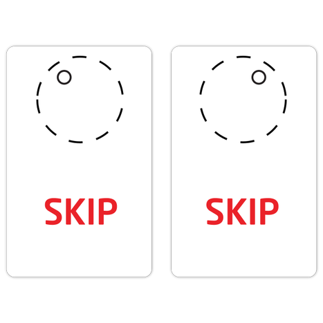 'Skip' Cards Non-Hanging - 10 Pack