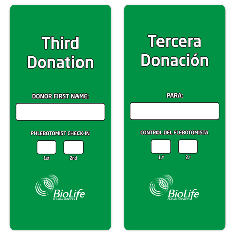 'Third Donation' Cards Non-Hanging - 25 Pack