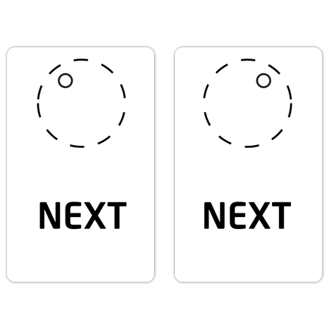 'Next' Cards Non-Hanging - 10 Pack