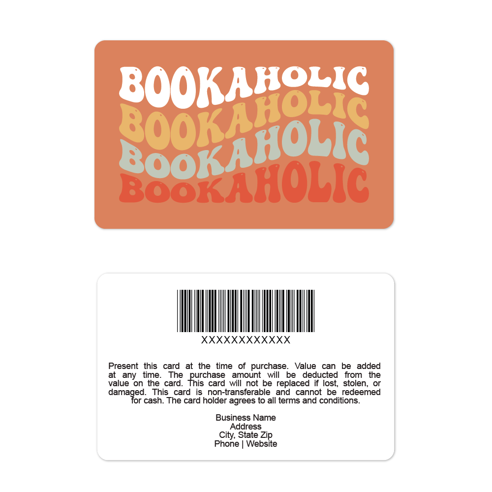 Bookaholic Gift Cards