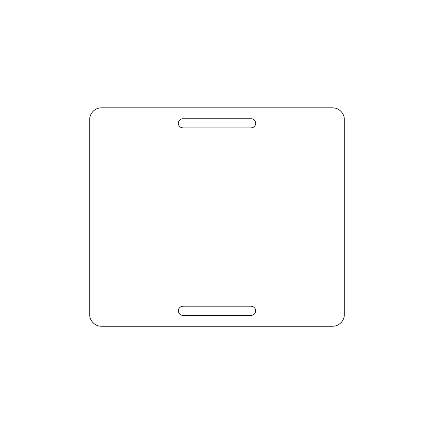 Custom Plastic 3.5" x 3" Top and Bottom Slots