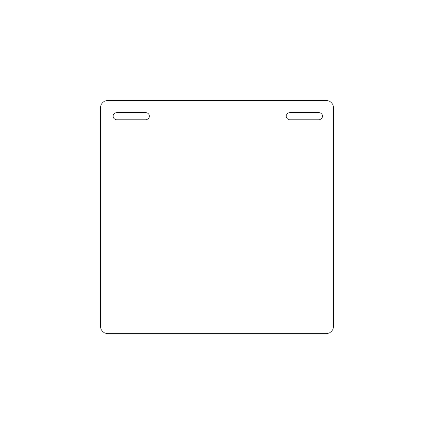 Custom Plastic 4" x 4" Square with Two Slots