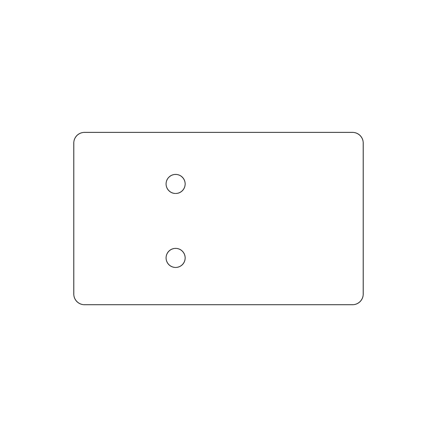 Custom Plastic 3.375" x 2.008" Cards with Two Symmetrical Holes