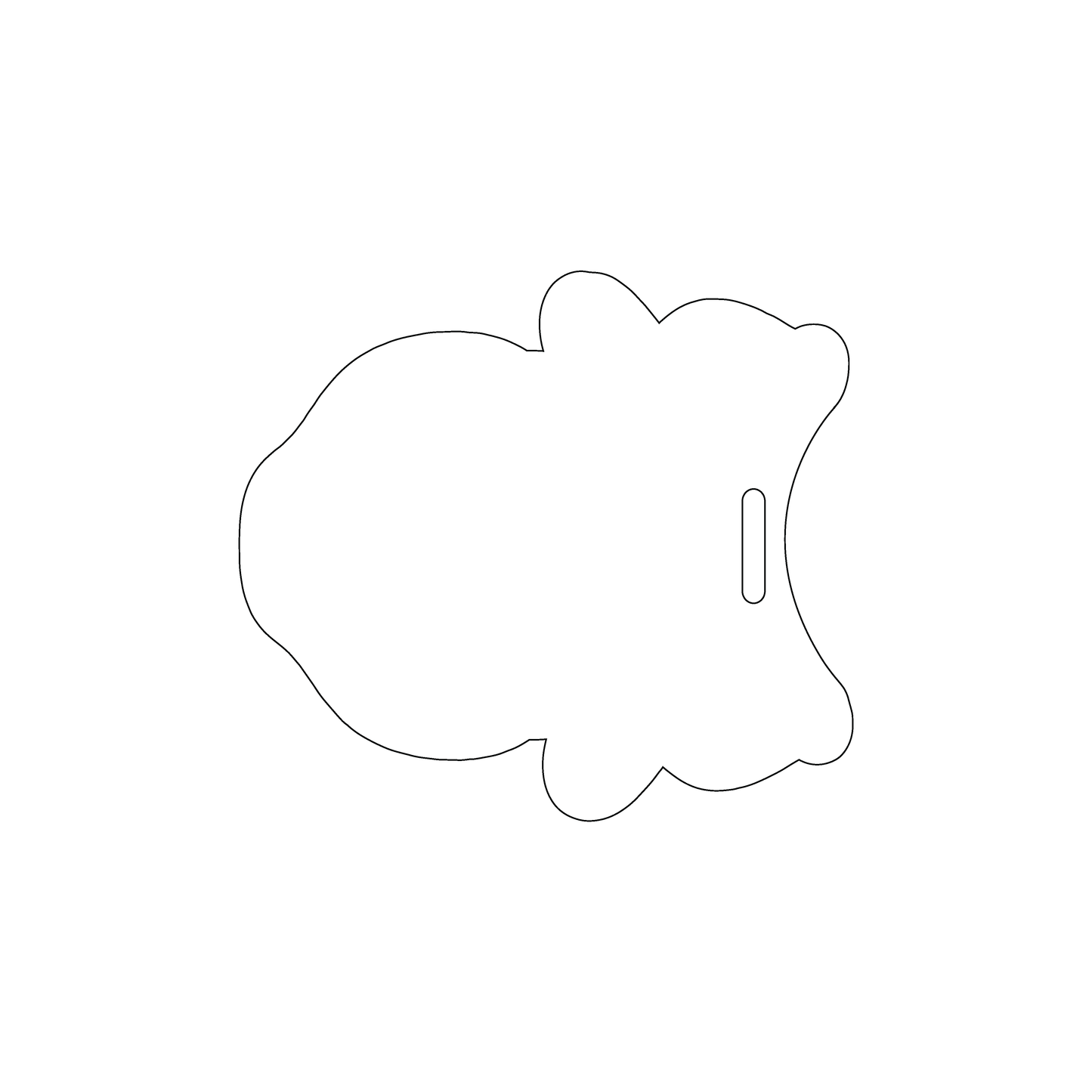 Custom Plastic 3" x 3.35" Cow Head Shape
