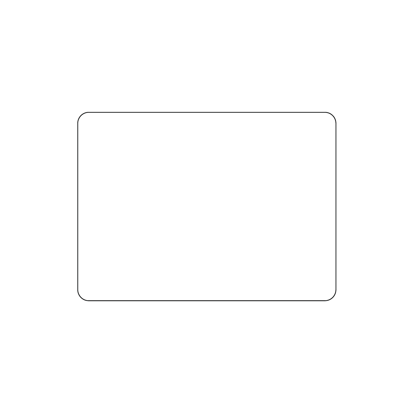 Custom Plastic 2.125" x 2.9134" Rounded Rectangle