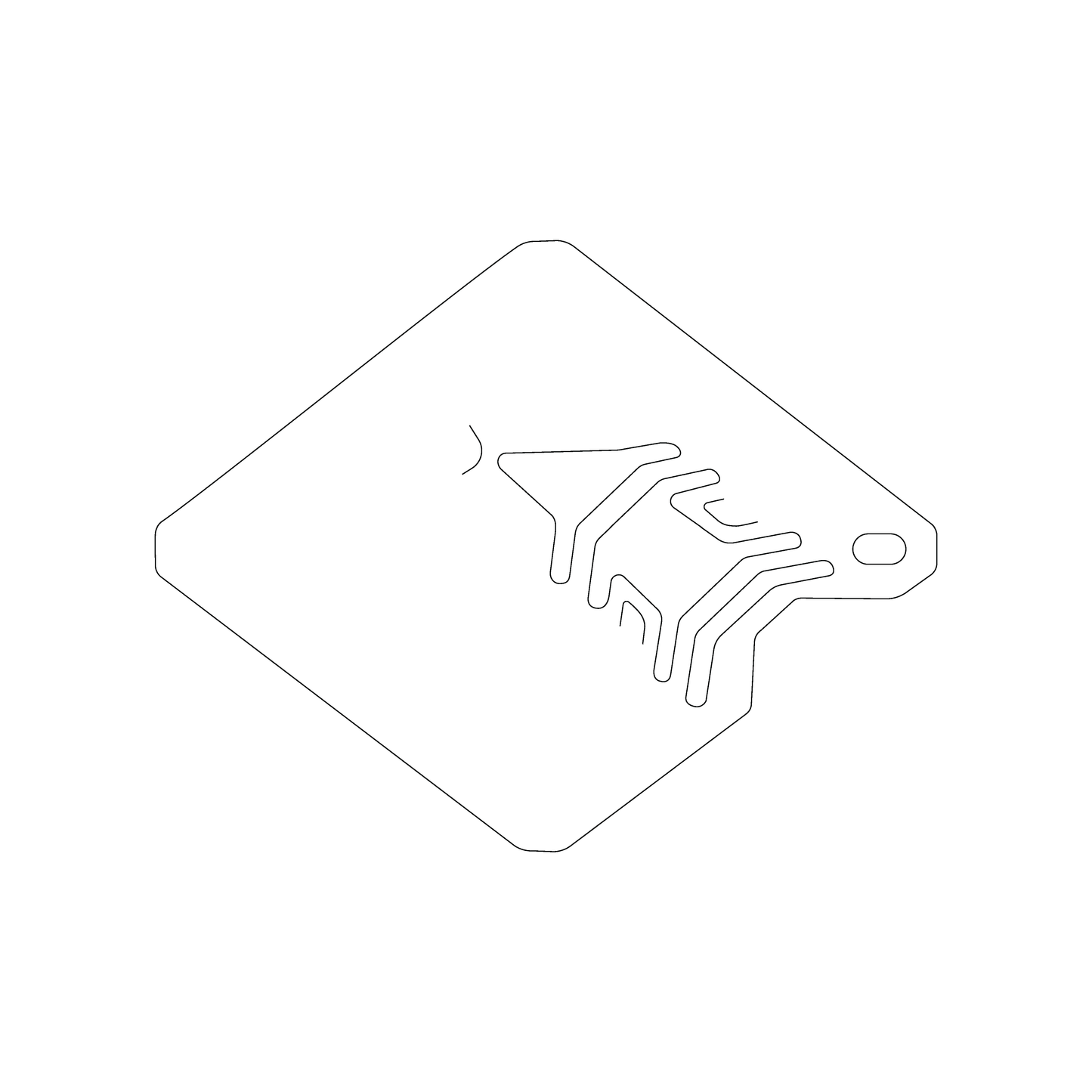 Custom Plastic 5" x 6.4" Tech Shape