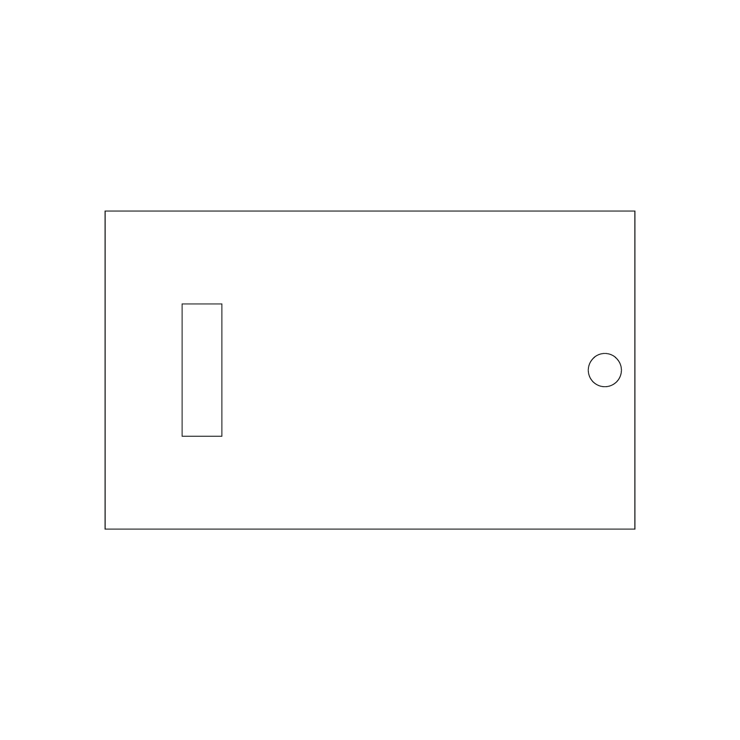 Custom Plastic 3" x 5" Slot with Hole
