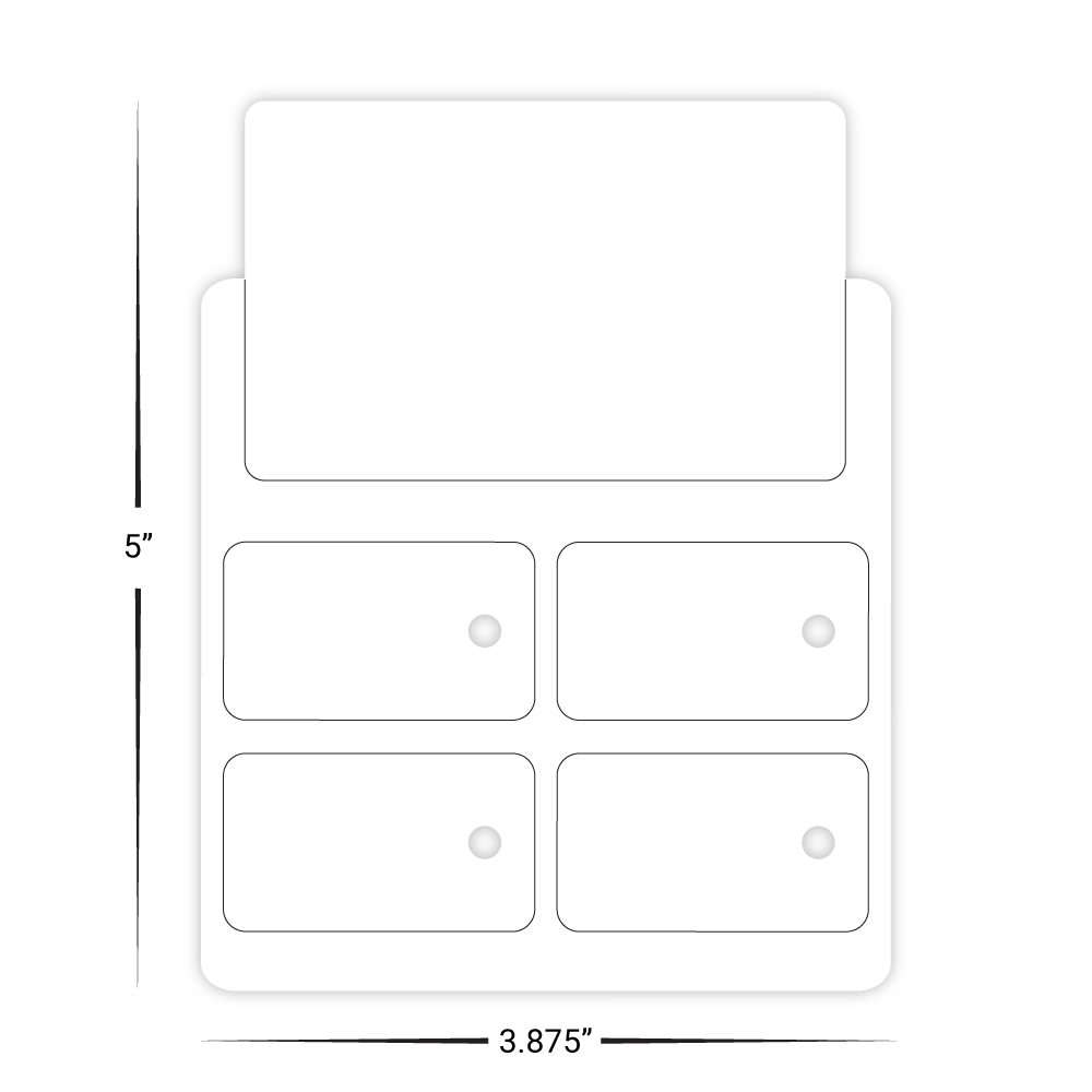 EMI Fundraising Punch Out Combo Card with Four Key Tags