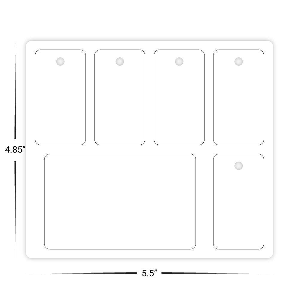 EMI Fundraising Punch Out Combo Card with Five Key Tags