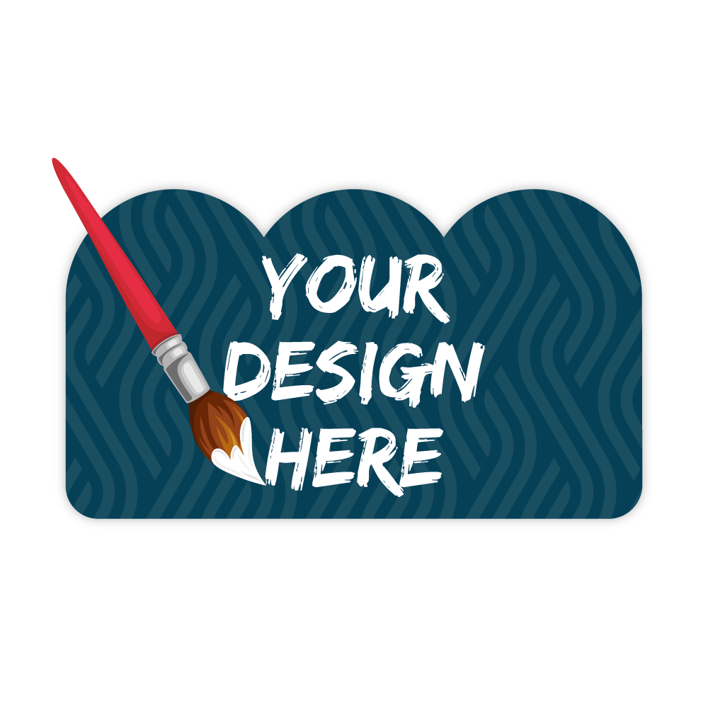 Custom Plastic 3.5" x 2" 3 Bump Shape Cards