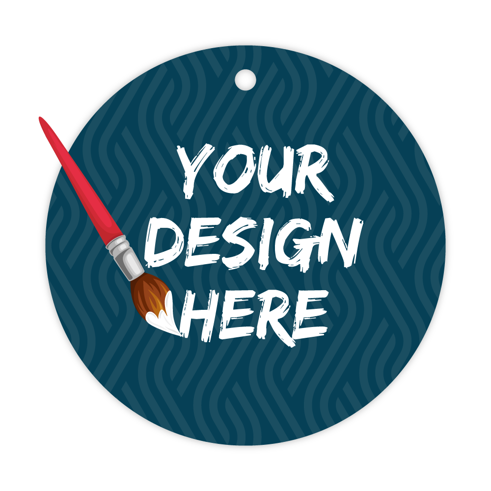 Custom Plastic 3.5" x 3.5" Circle Tags