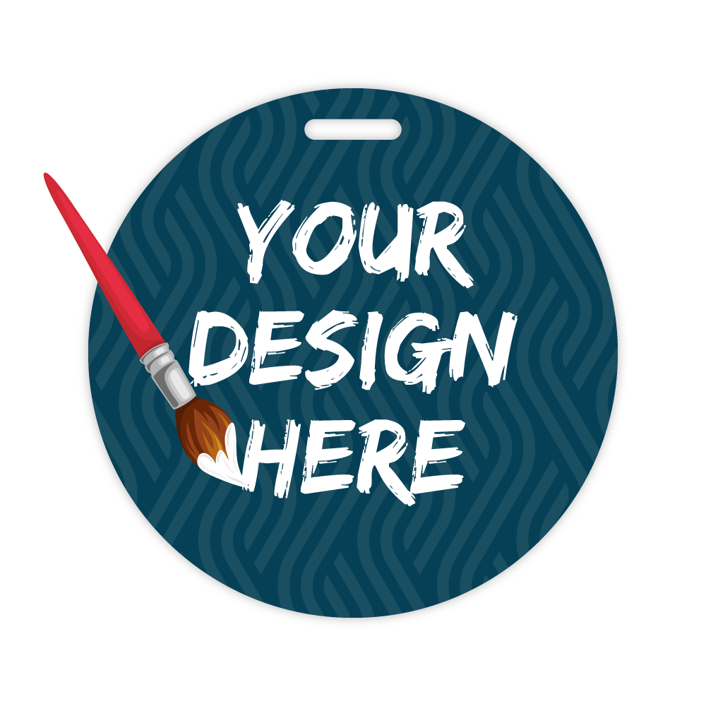 Custom Plastic 3" x 3" Circle Badges