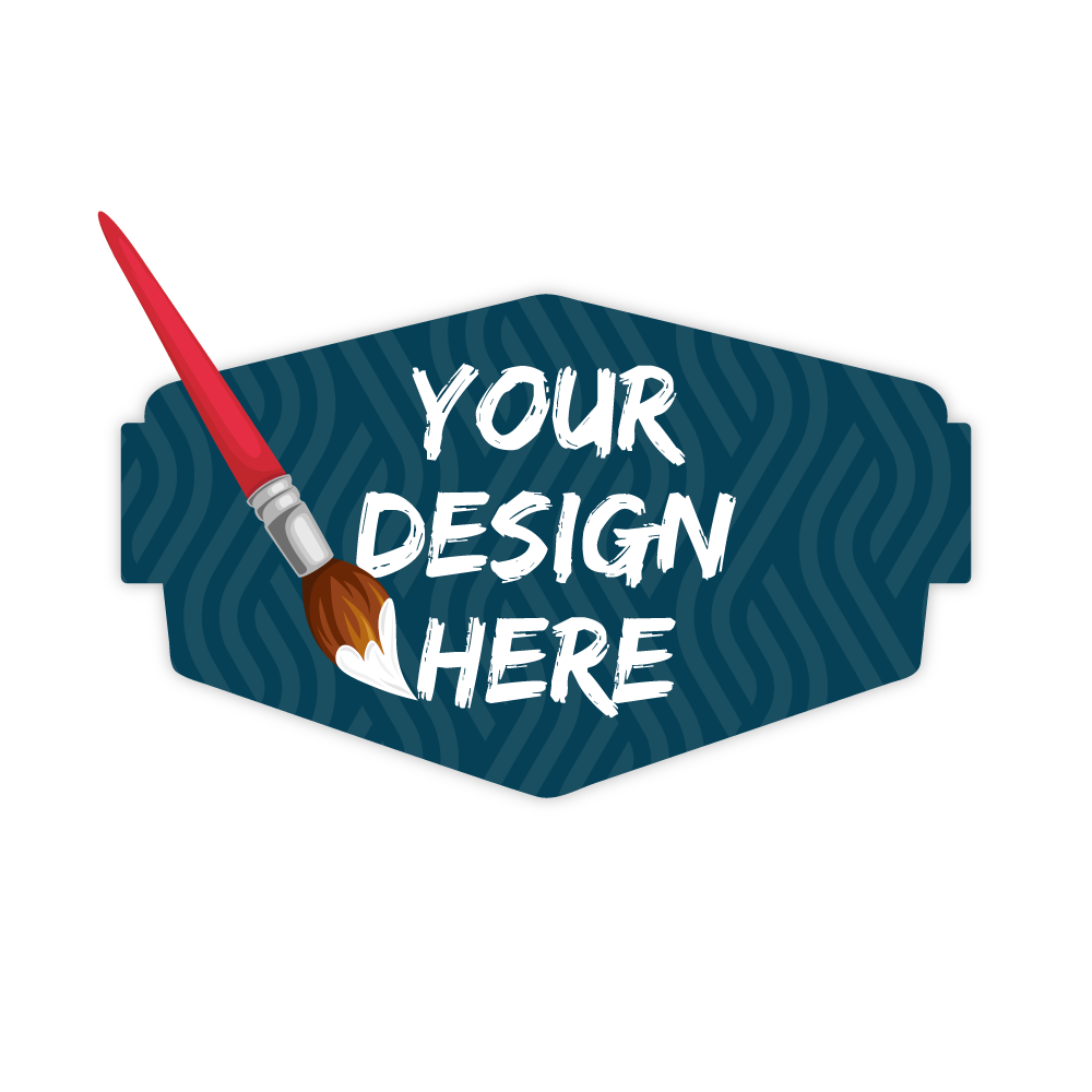 Custom Plastic 3.375" x 2" Badge Shape Cards