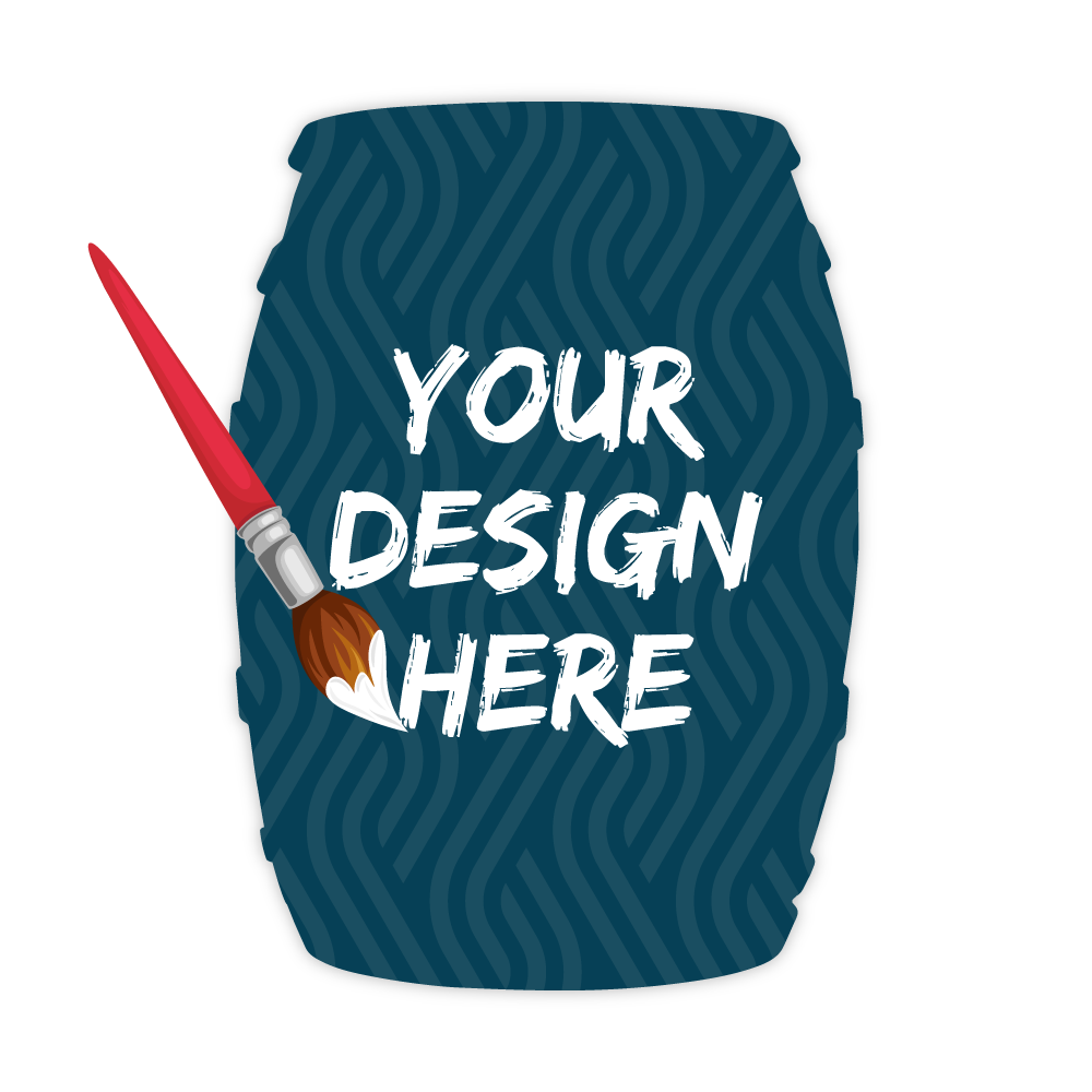 Custom Plastic 3.5" x 2" Barrel Shape Cards