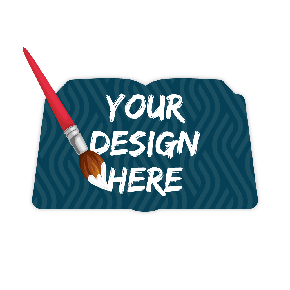 Custom Plastic 3.375" x 2" Open Book Cards