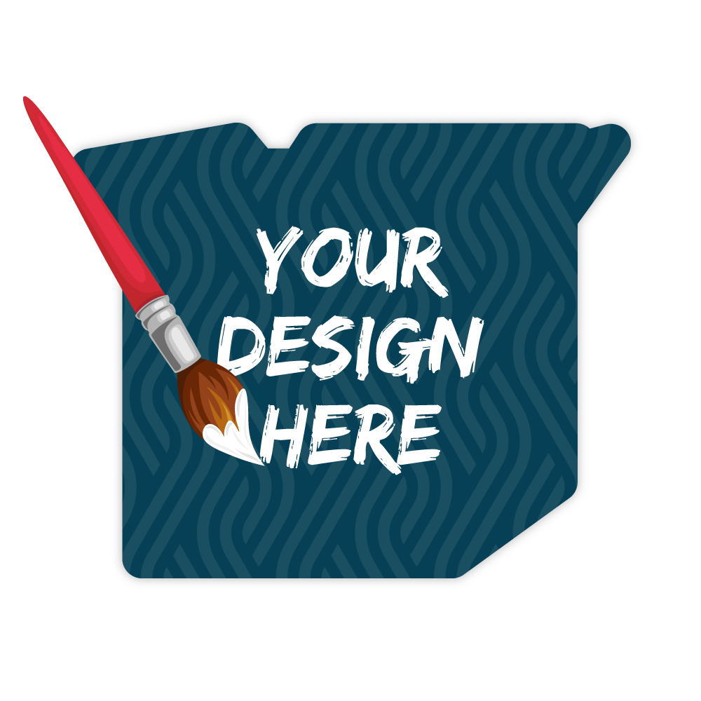 Custom Plastic 3.25" x 4" Box Shape Cards