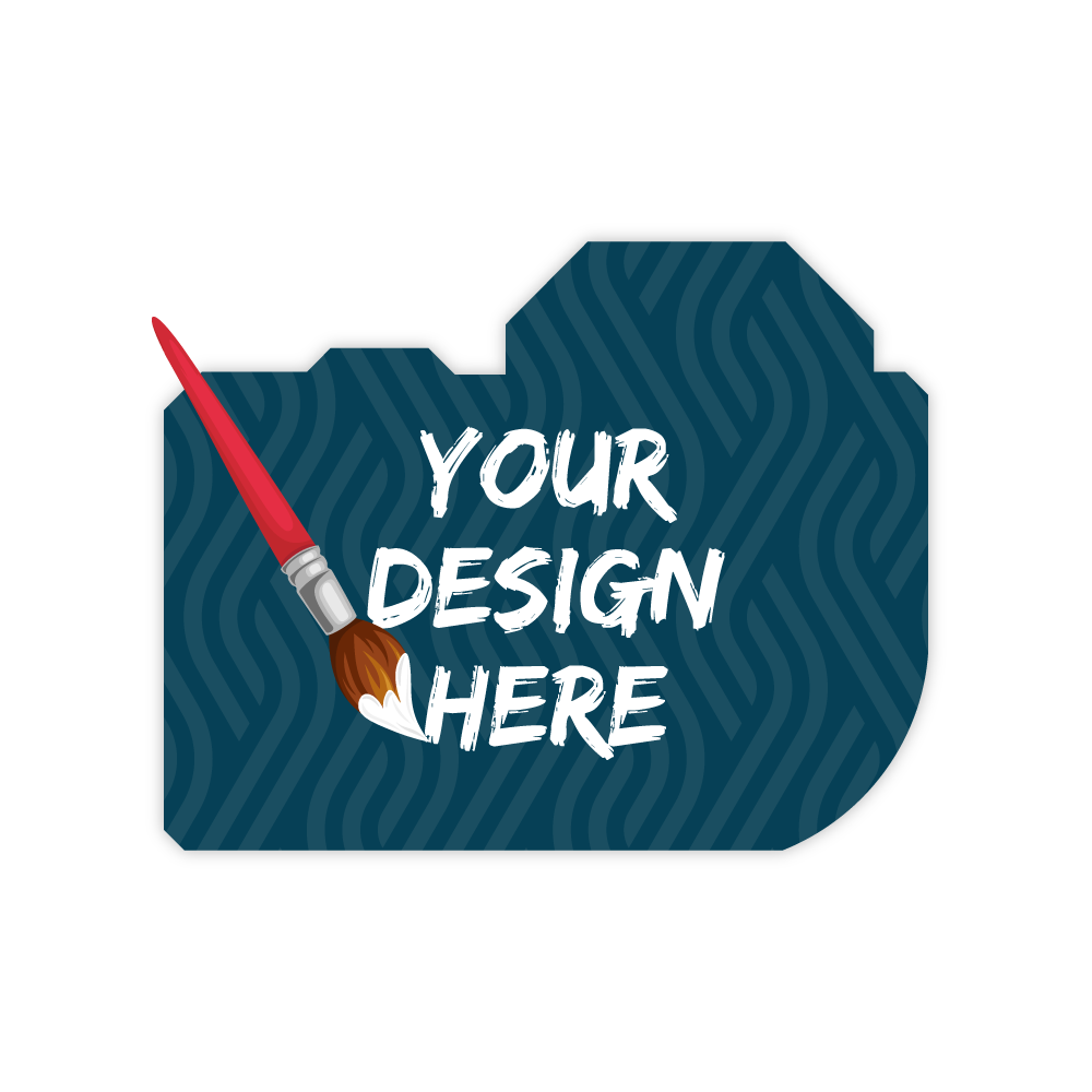 Custom Plastic 2.7" x 2.15" Camera Shape Cards