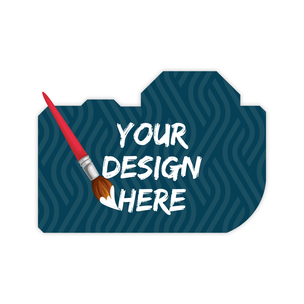 Custom Plastic 3" x 2.125" Camera Shape Cards