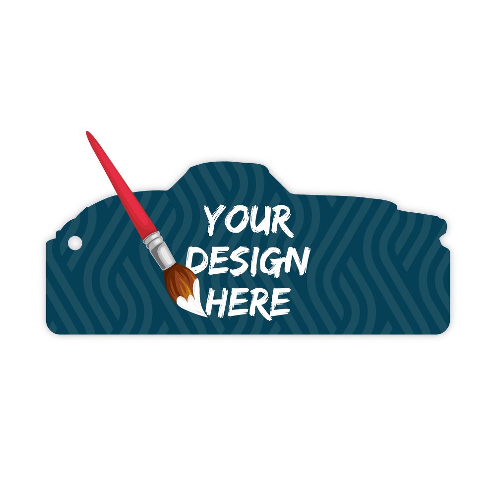 Custom Plastic 1.5" x 3.5" Car Shape Key Tags