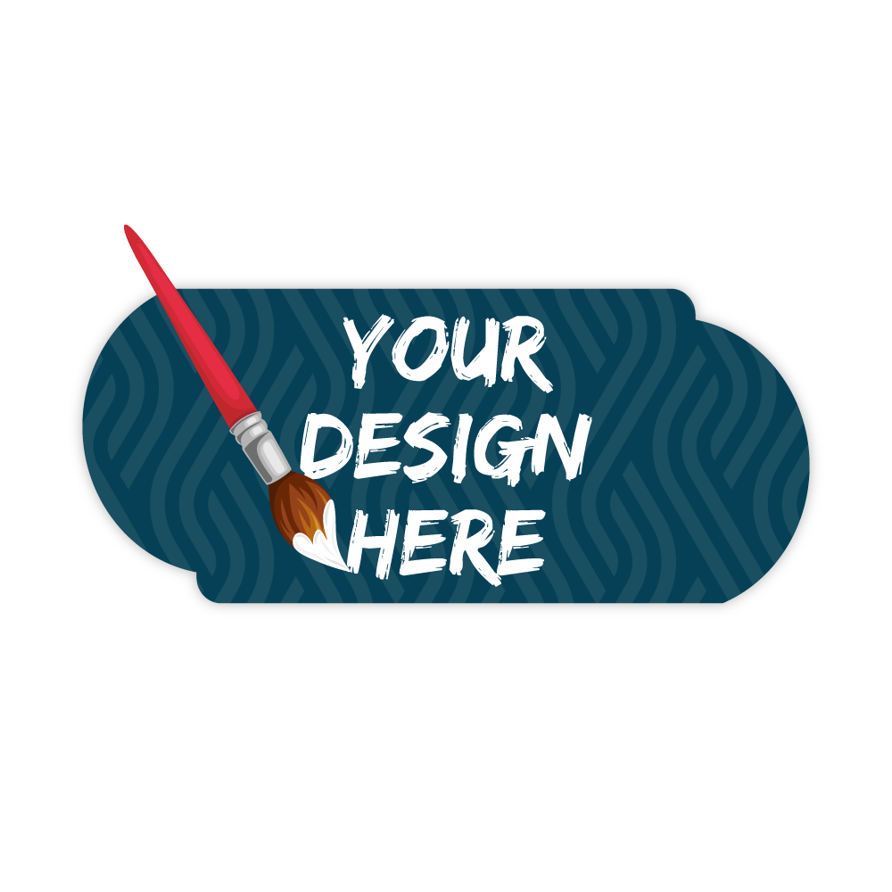 Custom Plastic 3.7" x 1.6" Two Rounded Edge Cards