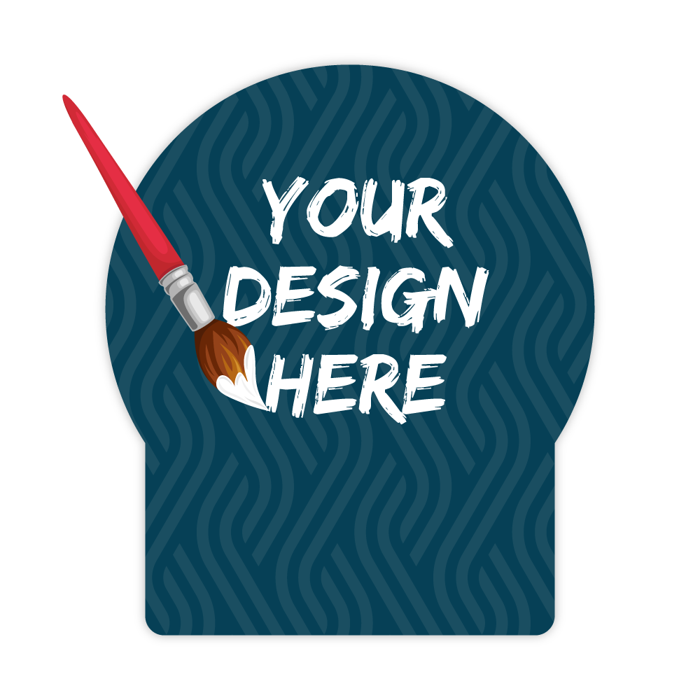 Custom Plastic 3" x 3.5" Snow Globe Shape Cards
