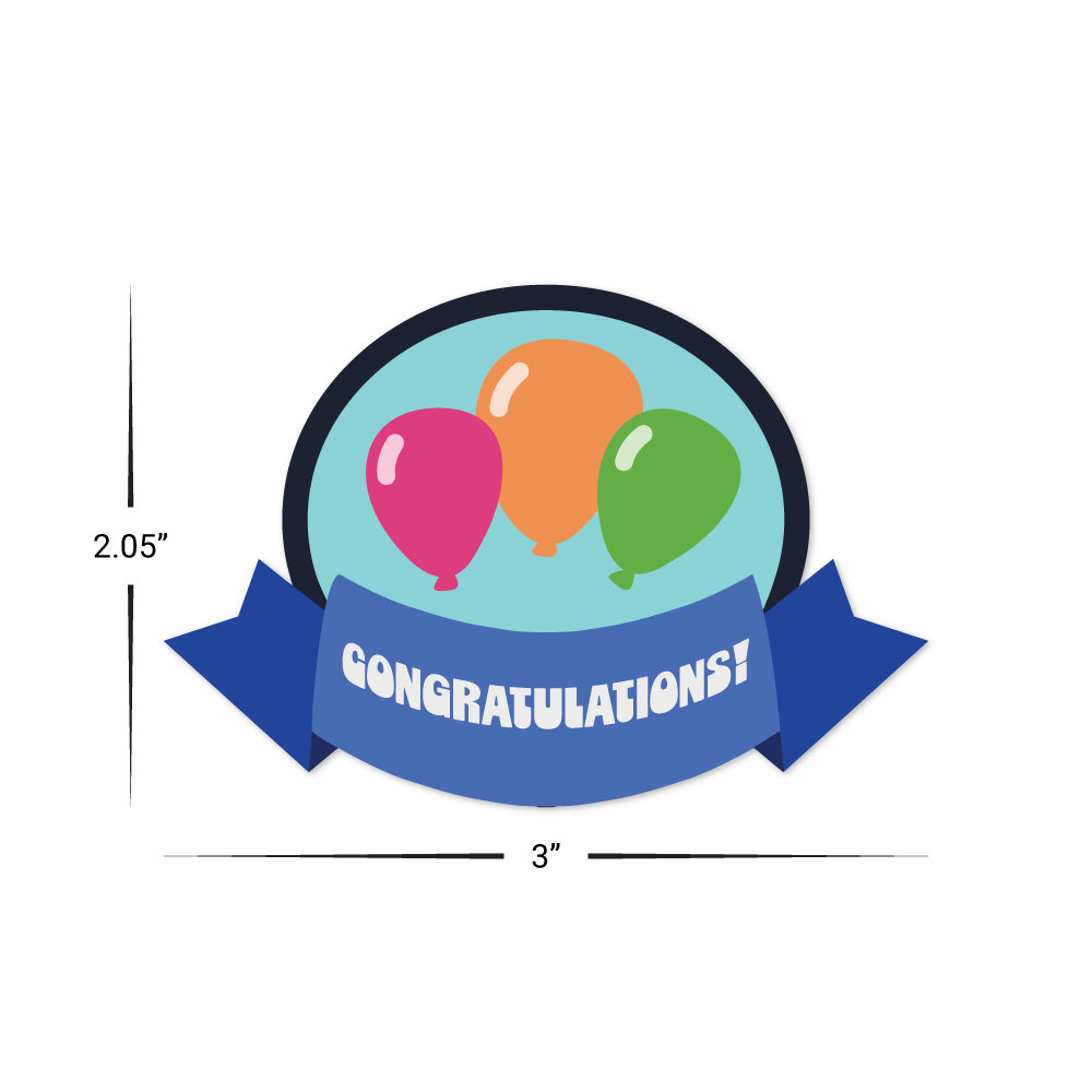 Custom Plastic 3" x 2.05 Circle Cards with Ribbon Shape