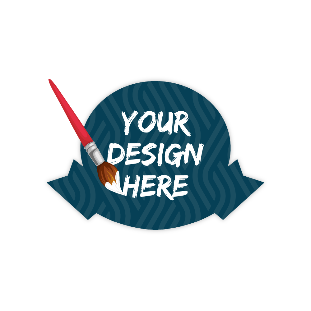 Custom Plastic 3" x 2.05 Circle Cards with Ribbon Shape