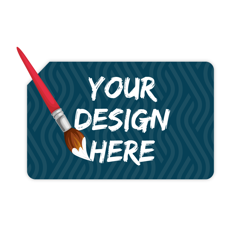 Custom Plastic 3.375" x 2.125" Clipped Corner Cards