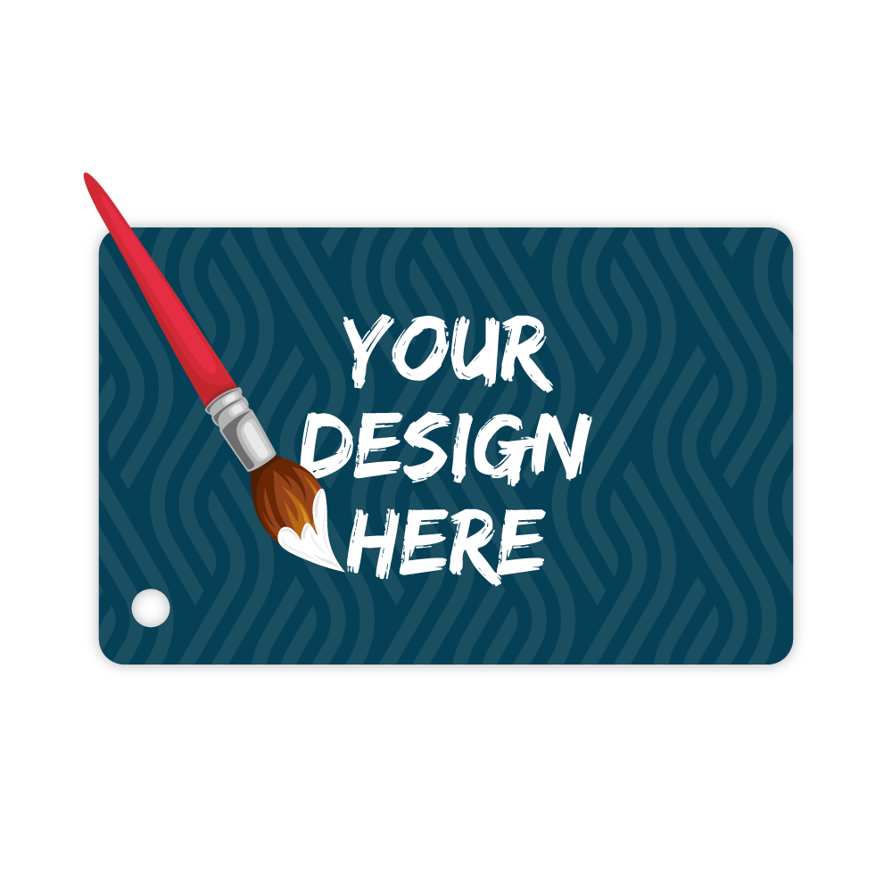 Custom Plastic 3.375" x 2.125" Cards with Corner Hole