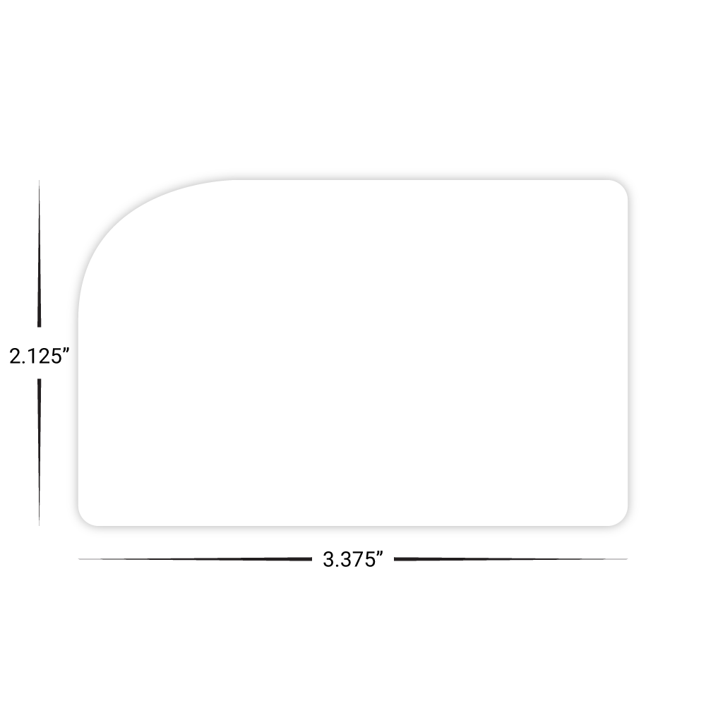 Custom Plastic 3.375" x 2.125" Curve Corner Cards