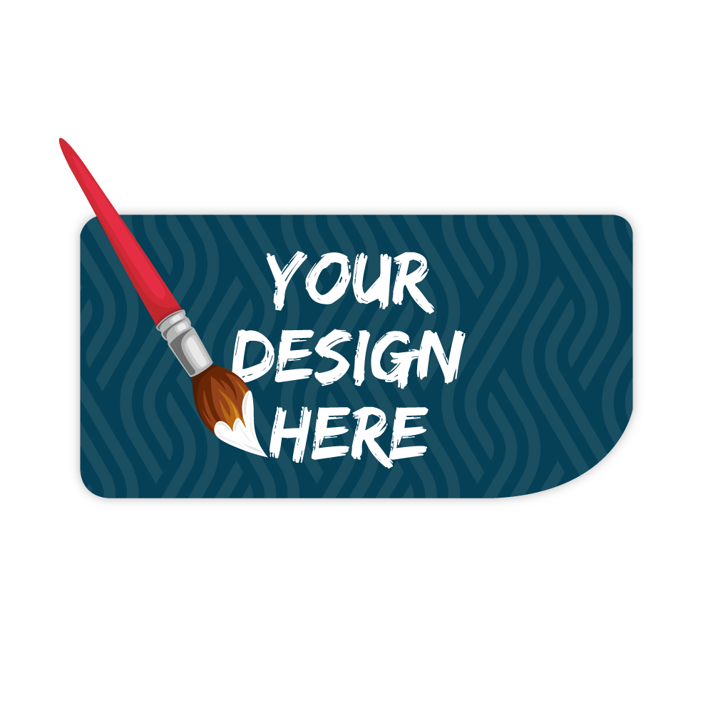 Custom Plastic 3.375" x 1.73" Curved Corner Cards