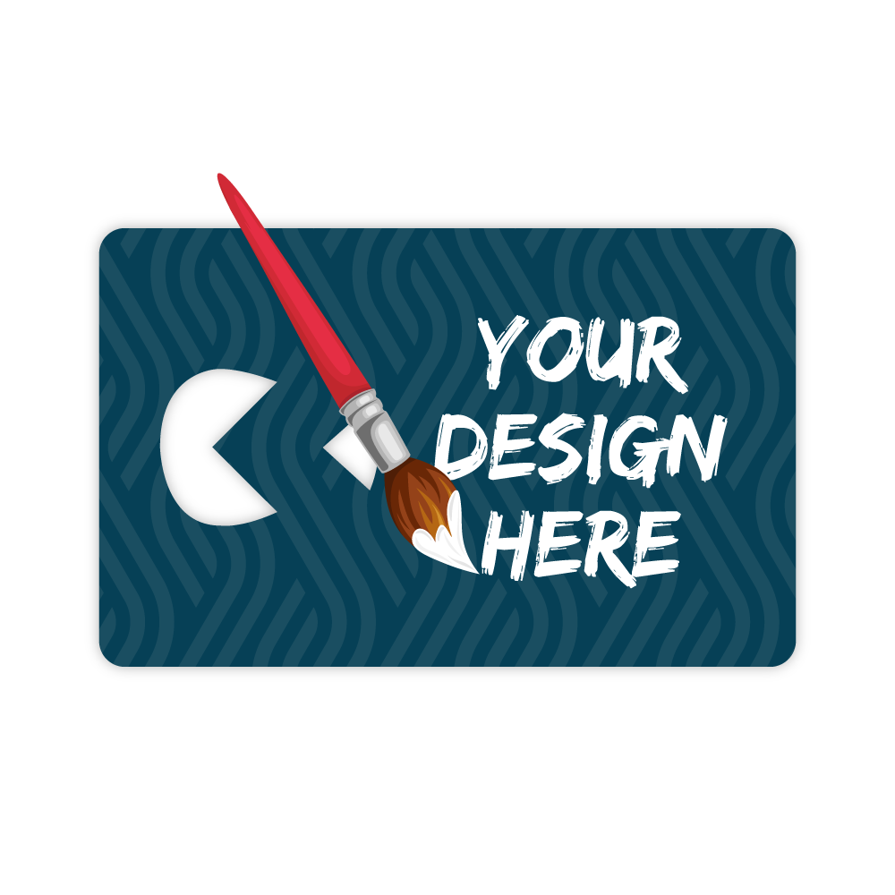 Custom Plastic 3.375" x 2.125" Cards with 2 Decorative Punch-Outs