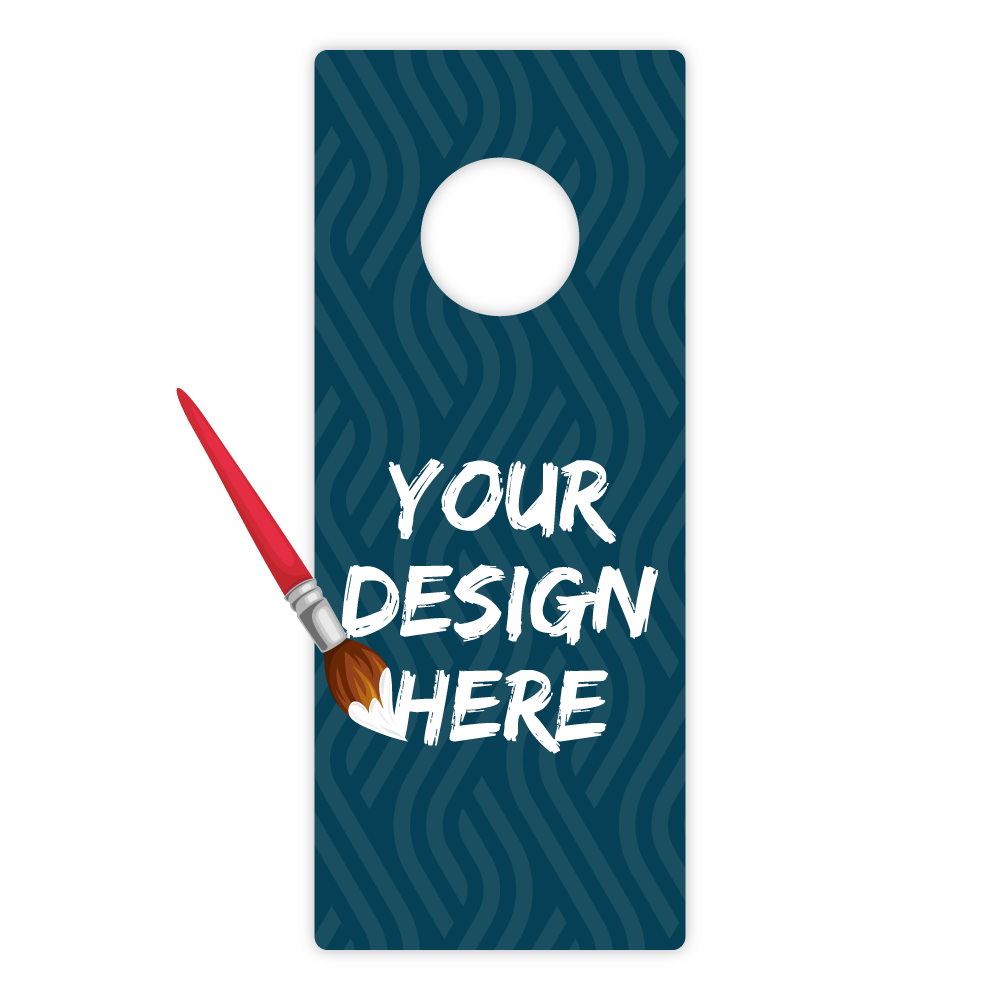 Custom Plastic 3.5" x 8.5" Door Hangers