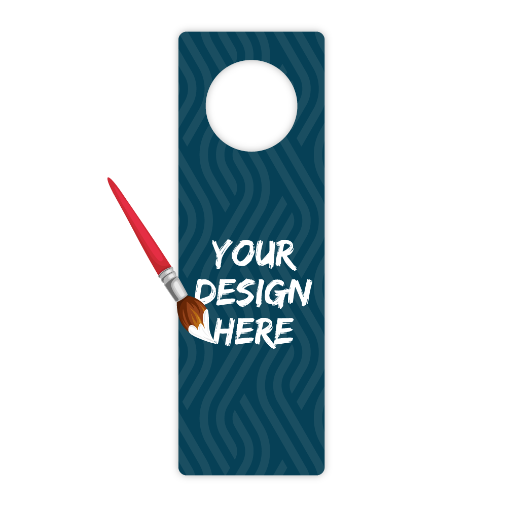 Custom Plastic 2.8" x 8.5" Door Hangers