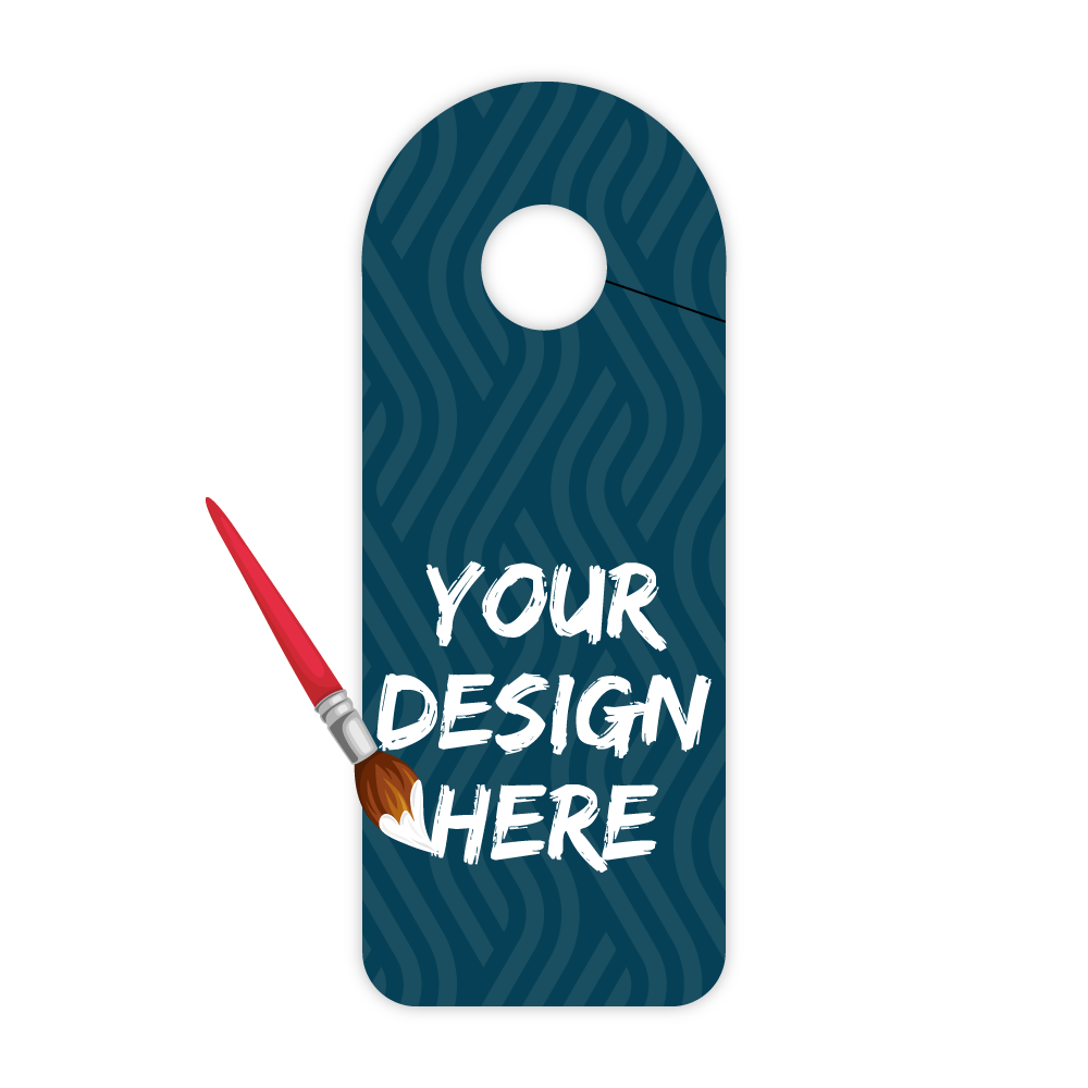 Custom Plastic 3.25" x 8.25" Rounded Door Hangers