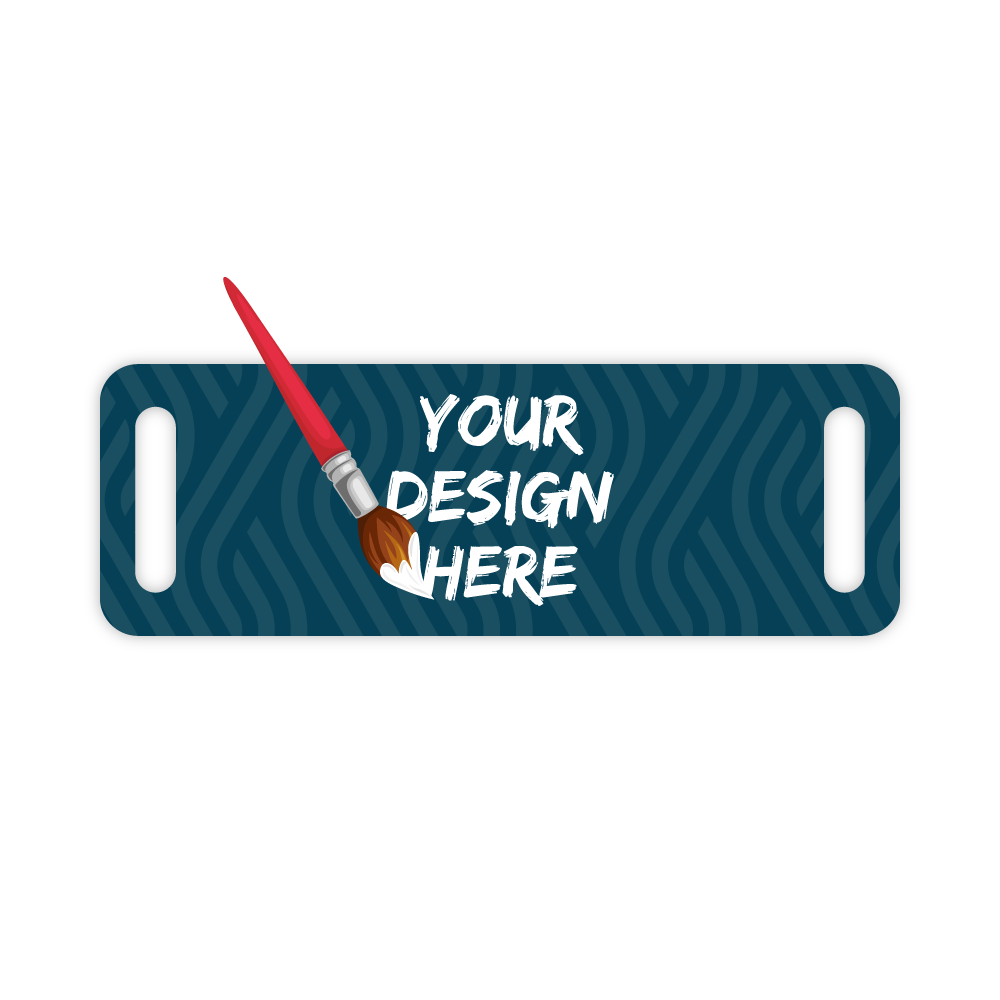 Custom Plastic 3.5" x 1.188 Double Slot Luggage Tag