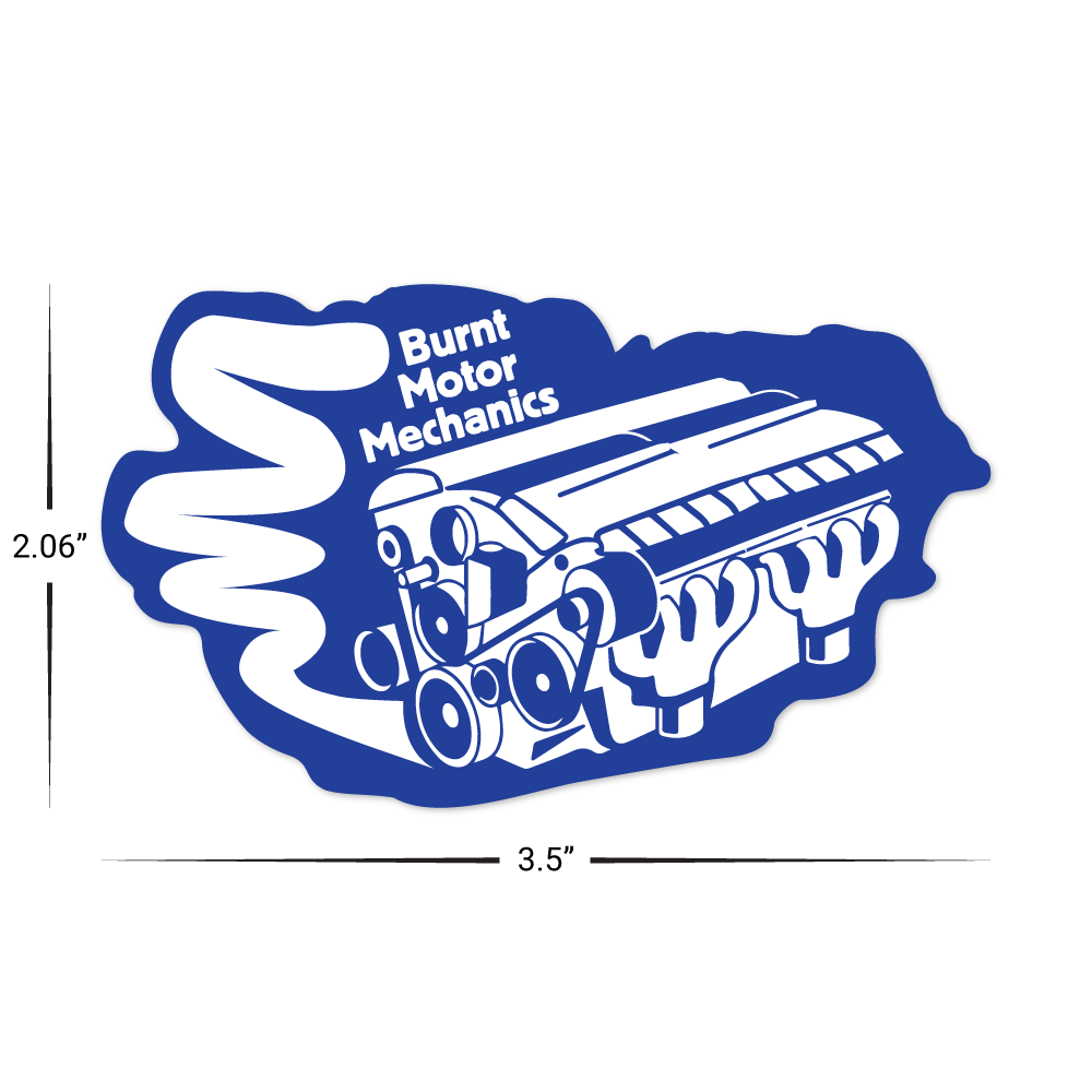 Custom Plastic 3.5" x 2.06" Engine Shape Cards