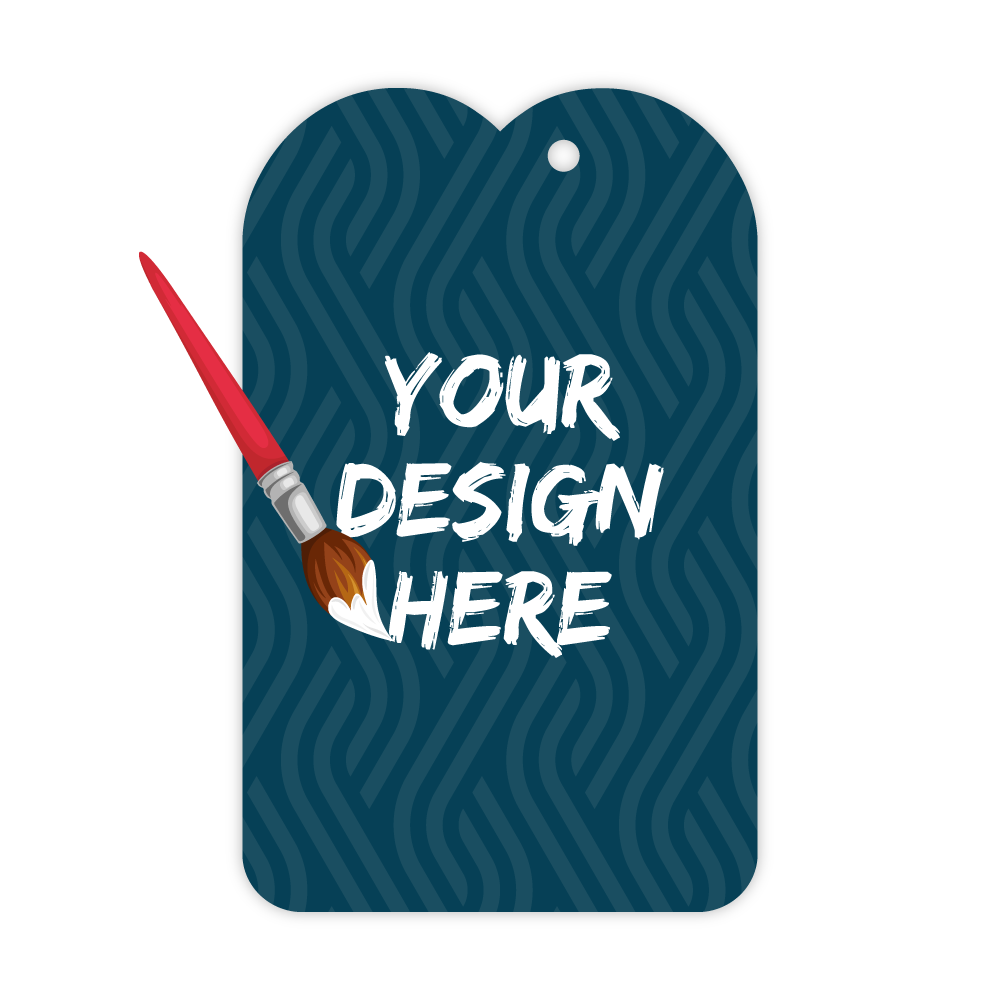 Custom Plastic 3.2" x 2" Two Bump Key Tags