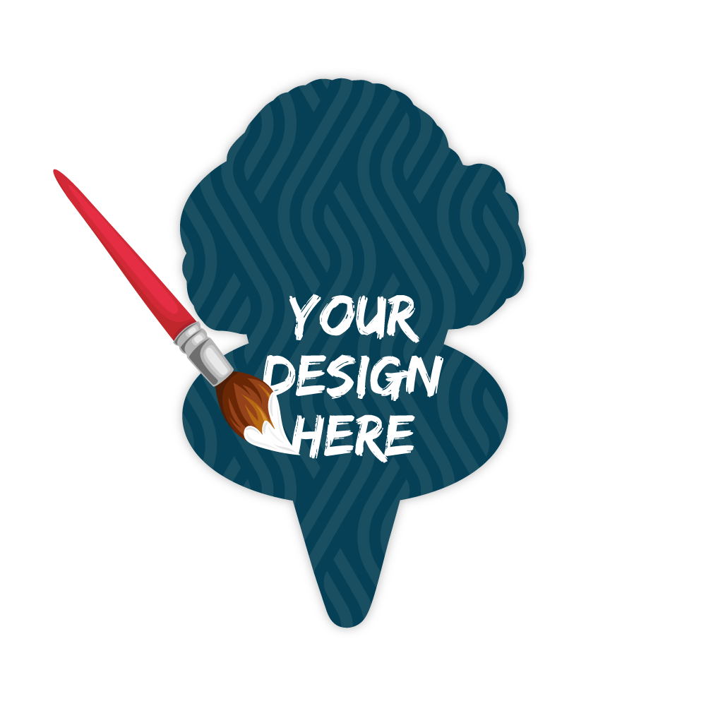 Custom Plastic 3.375" x 2.125" Ice Cream Cone Cards
