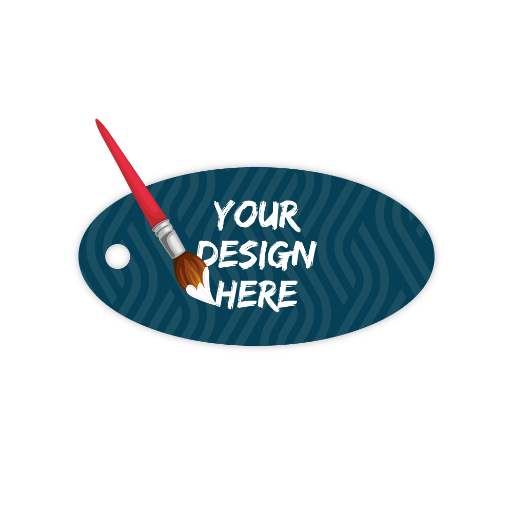 Custom Plastic 2.63" x 1.32" Oval Key Tags