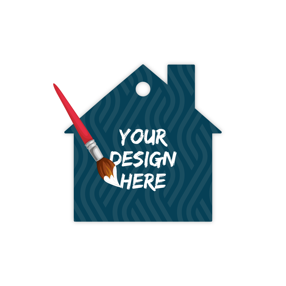 Custom Plastic 2" x 2" House Key Tags